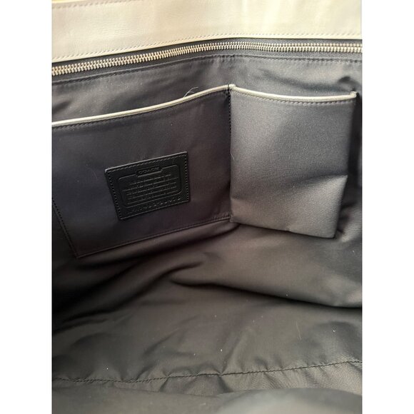 Coach Patchwork Leather Business Carryall + Matching Wallet 30476 White Snakeski - Picture 15 of 16